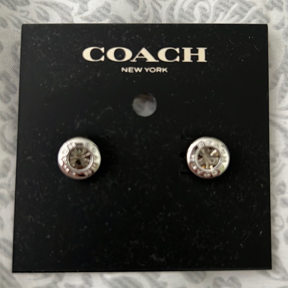 Coach silver earrings